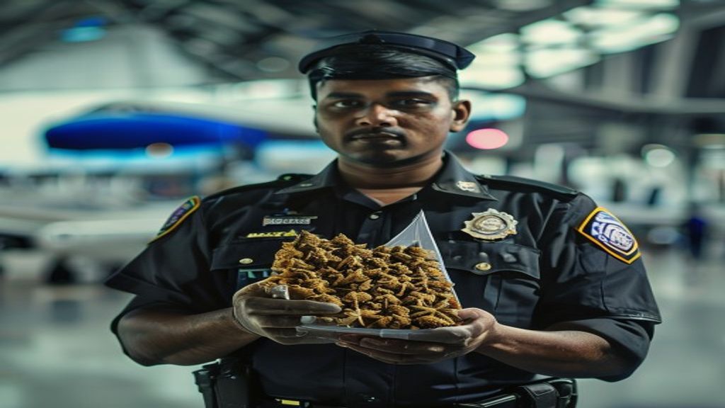 බැඳුම්කාරක ගුවන් තලයෙන් 1.48kg කන්ෂ් මරියාණු ගැලවුම් කිරීමේ සැකයෙනි ග්‍රාහකය අත්අඩංගුවට